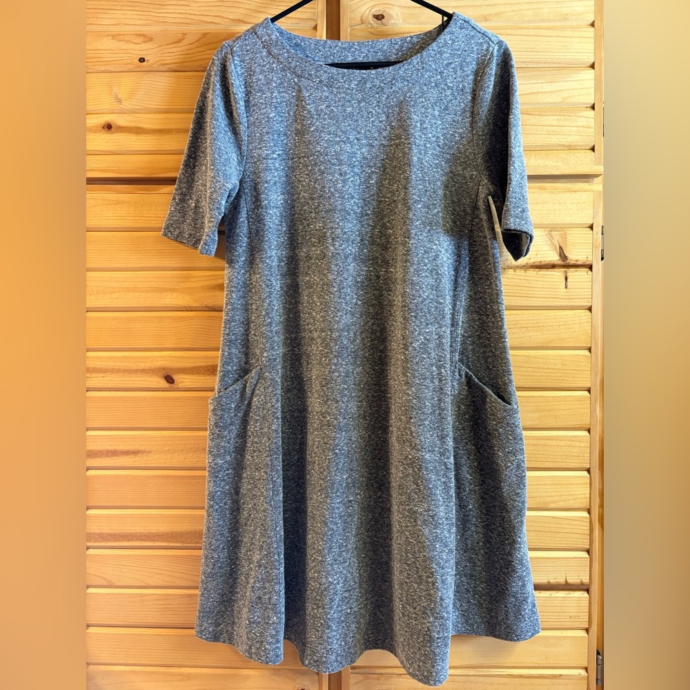 Adrienne Vittadini Women’s Sweater Dress, Heather Gray, Size M